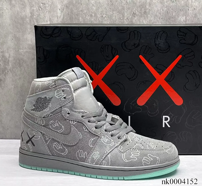 KAWS x Air Jordan 1 High Cool Grey Shoes Sneakers