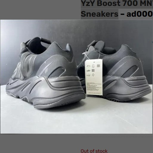 Yeezy Boost 700 MNVN Triple Black Shoes Sneakers