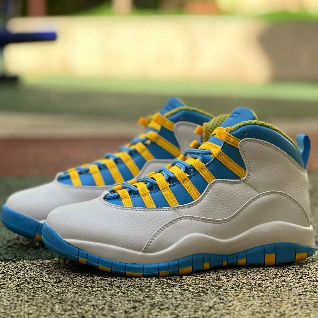 Air Jordan 10 Carolina Blue Yellow Shoes Sneakers