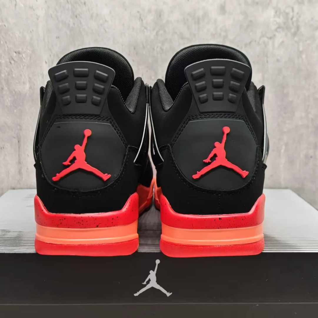 Air Jordan 4 Retro Black Infrared Barely Volt Shoes Sneakers