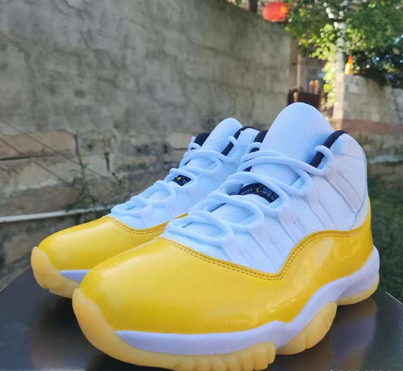 Air Jordan 11 White Yellow Shoes Sneakers