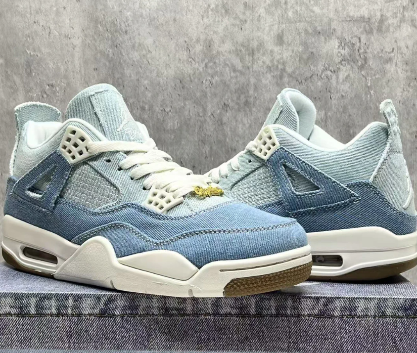 Air Jordan 4 Denim Worn Blue Shoes Sneakers