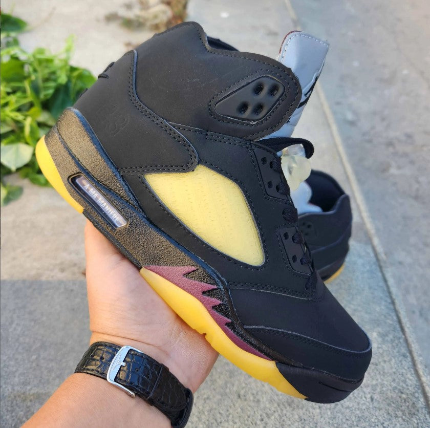 A Ma Maniére x AJ 5 BlackBurgundy Crush