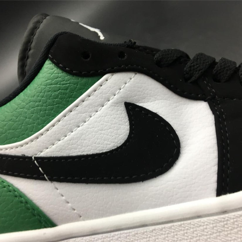 Air Jordan 1 Low White Black Mystic Green Shoes Sneakers