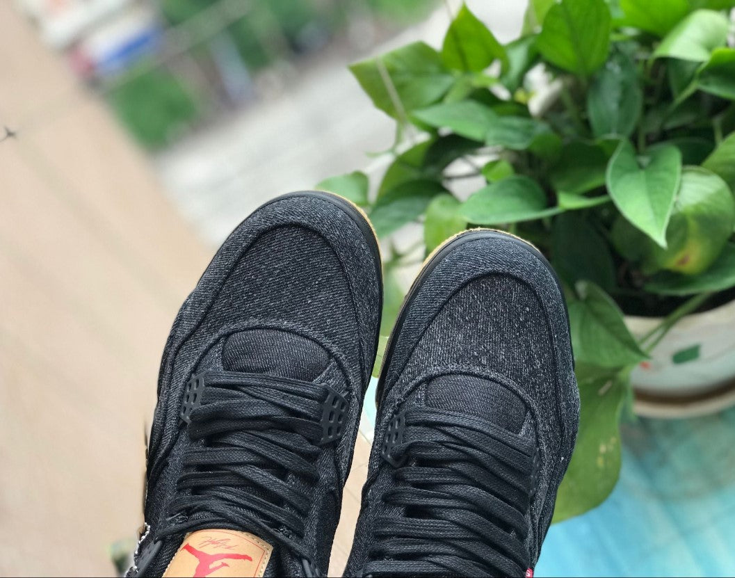Air Jordan 4 Retro Levi’s Black (Levi’s Tag) Shoes Sneakers