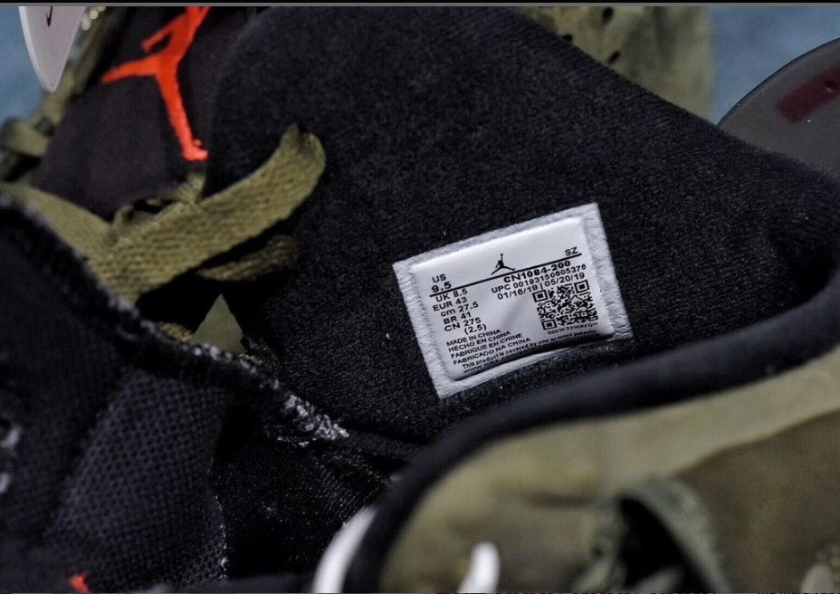 Travis Scott x AJ 6 Olive Shoes Sneakers