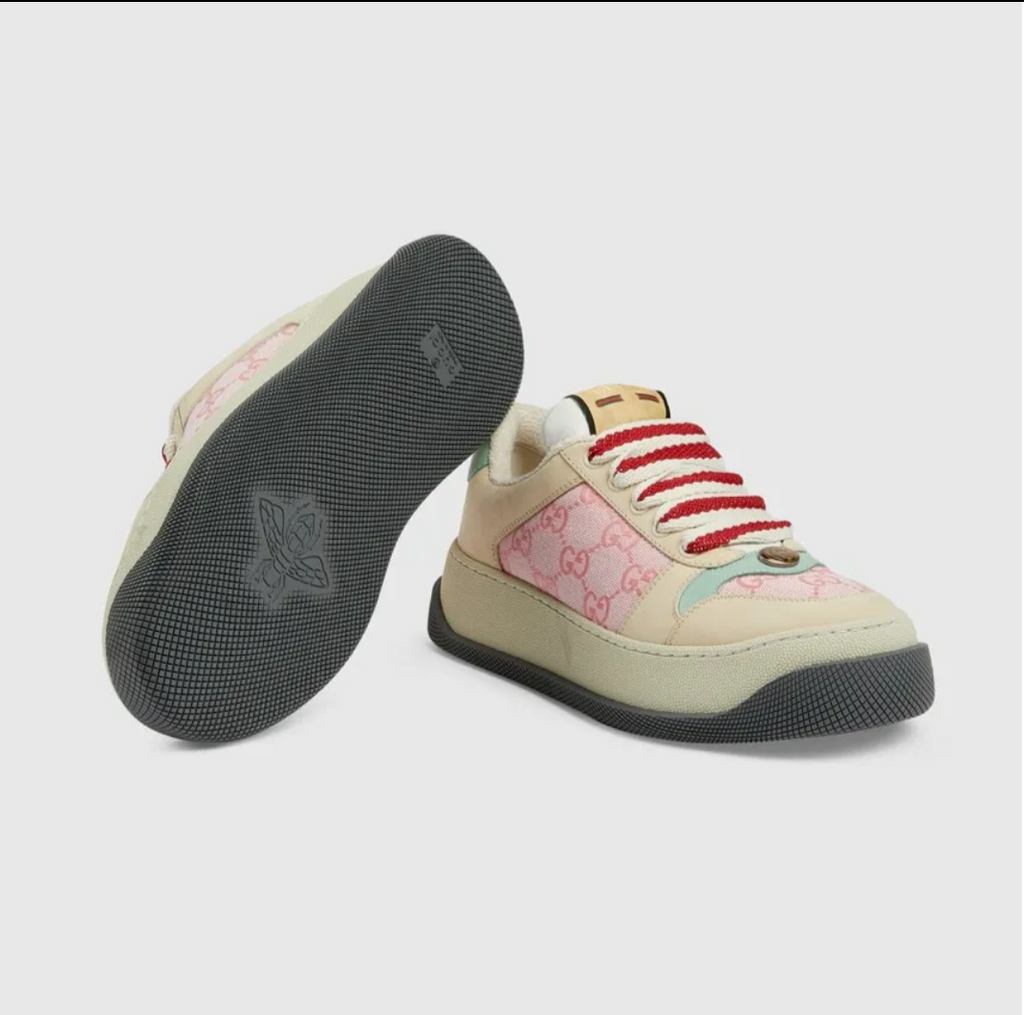 GG Canvas and Leather Shoes Sneakers