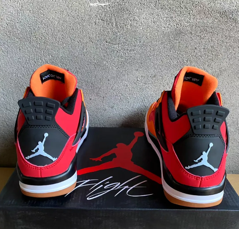 Air Jordan 4 Fire Red Starfish Shoes Sneakers