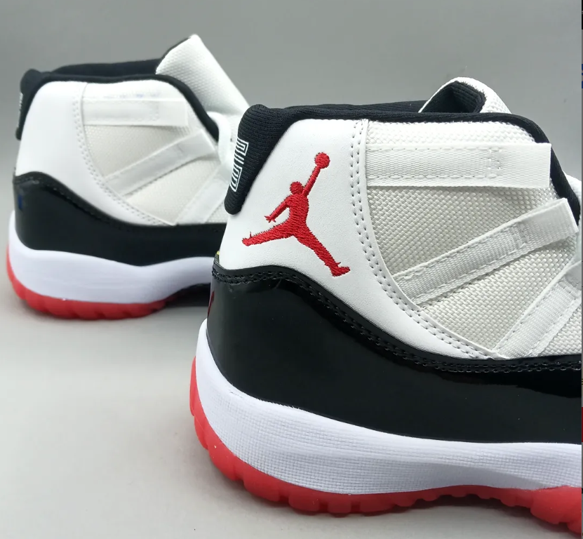 Air Jordan 11 Black White Red Shoes Sneaker