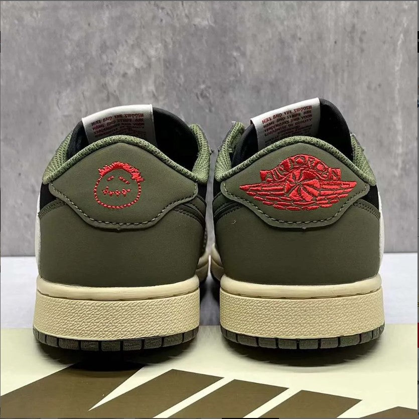 Travis Scott x AJ 1 Low OG Black Olive Shoes Sneakers