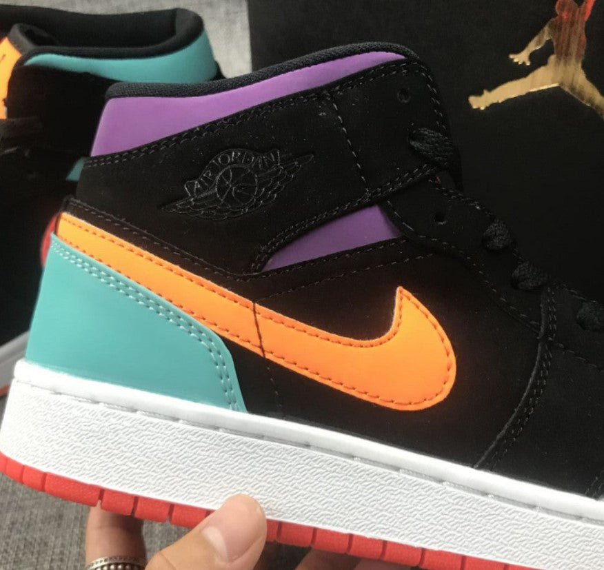 Air Jordan 1 Mid Multi-Color Shoes Sneakers