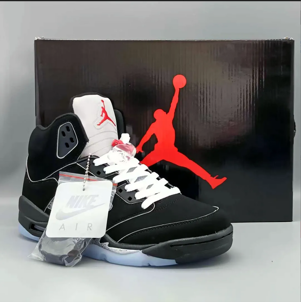 Air Jordan 5 Black Metallic Reimagined Shoes Sneakers