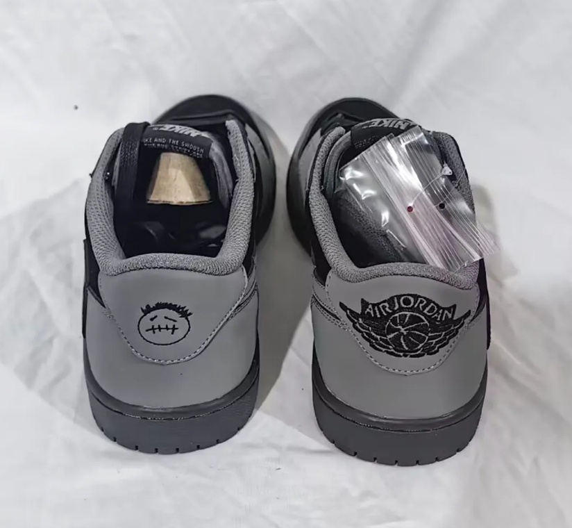 Travis Scott x AJ 1 Low Black Grey Shoes Sneaker