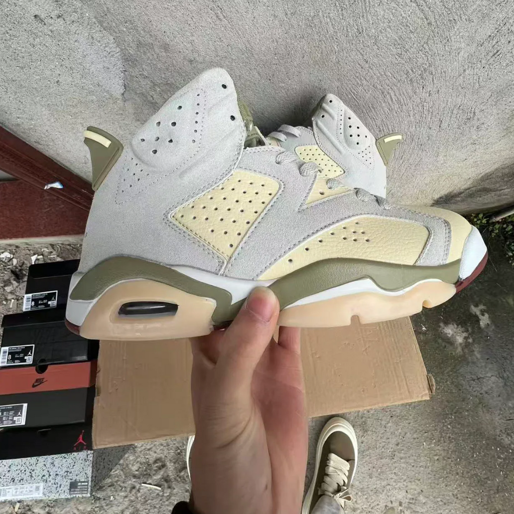 Air Jordan 6 Sail Neutral Olive Shoes Sneakers