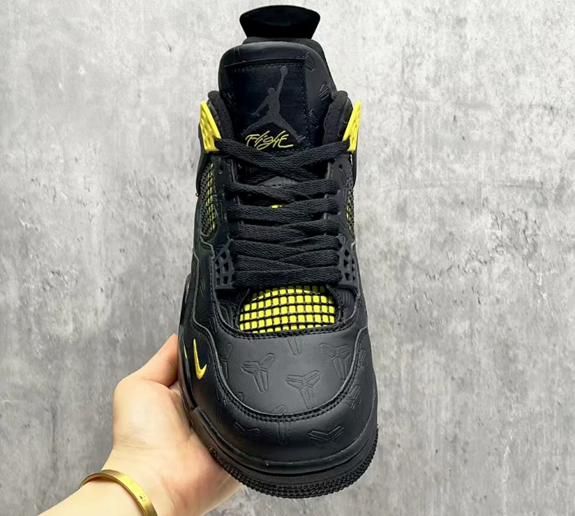 Nigel Sylvester x Kobe Bryant x Air Jordan 4 Thunder Shoes Sneakers