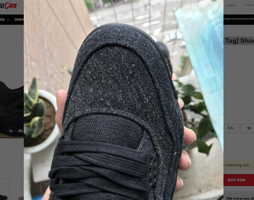 Air Jordan 4 Retro Levi’s Black (Levi’s Tag) Shoes Sneakers