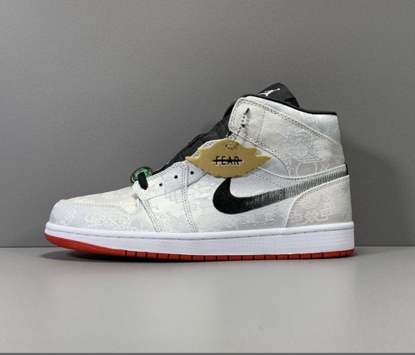 Air Jordan 1 Mid SE Fearless Edison Chen CLOT Shoes Sneakers