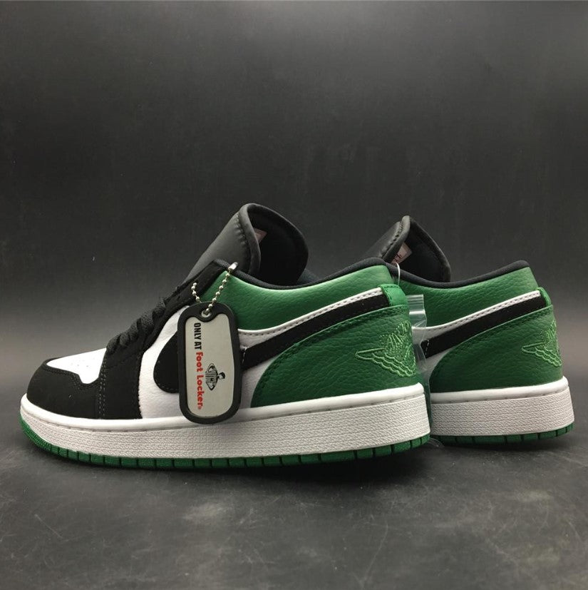 Air Jordan 1 Low White Black Mystic Green Shoes Sneakers