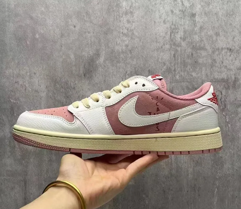 Travis Scott x Air Jordan 1 Low OG Shy Pink Shoes Sneakers