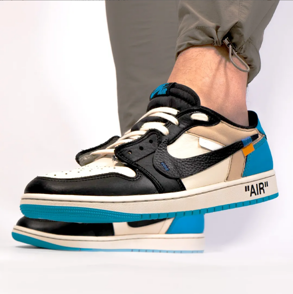 OW x Air Jordan 1 Low OG UNC Shoes Sneakers