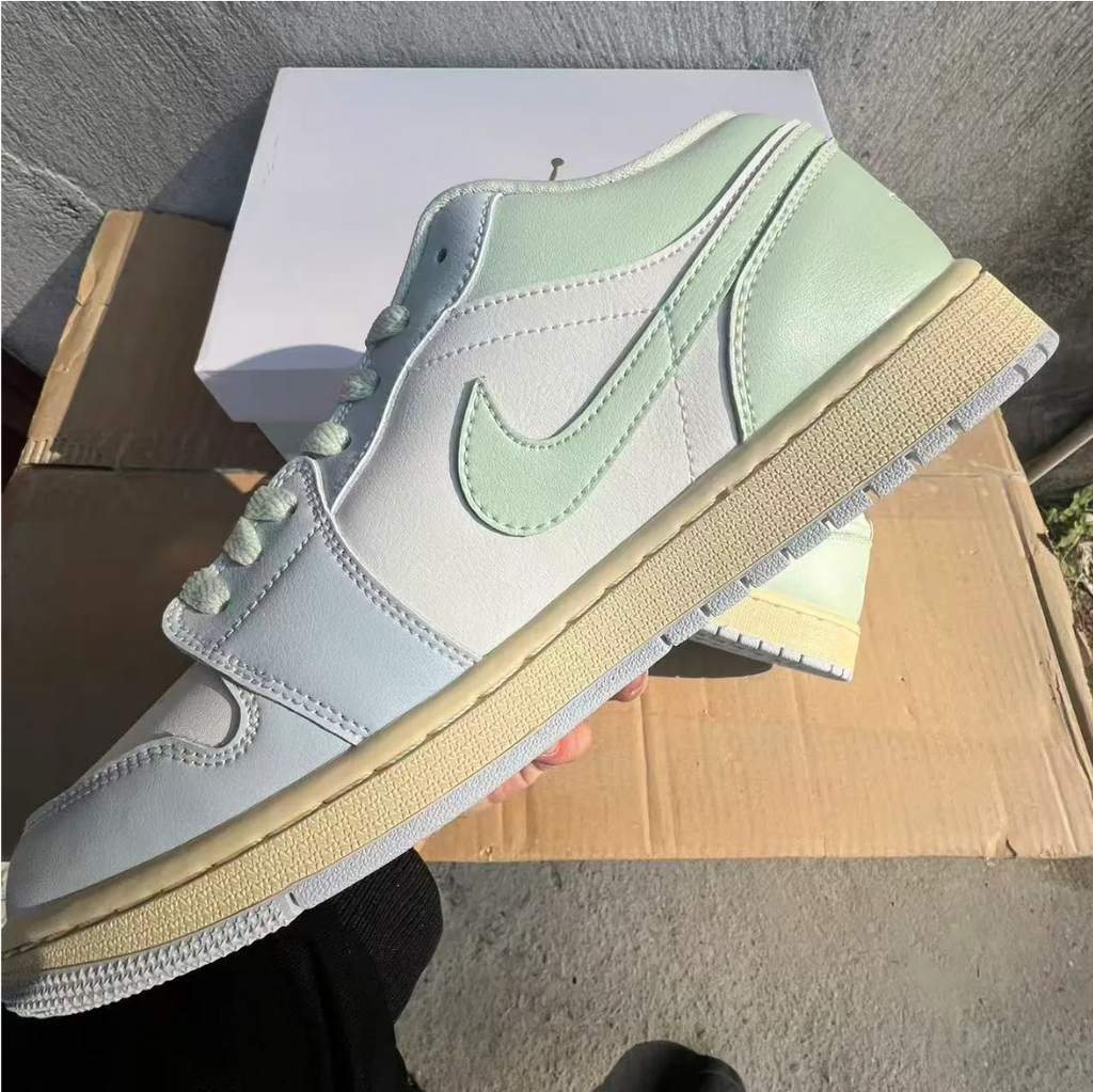 Air Jordan 1 Low Sail Aura Shoes Sneakers