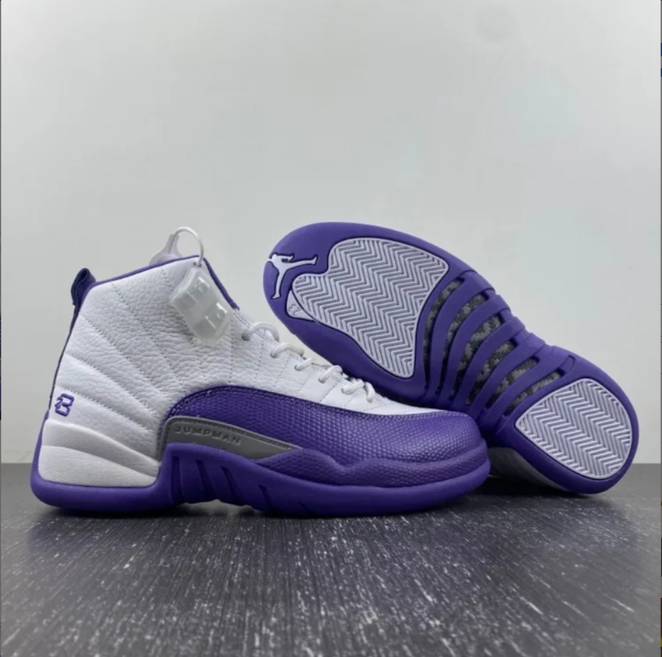 Air Jordan 12 White Field Purple Shoes Sneakers