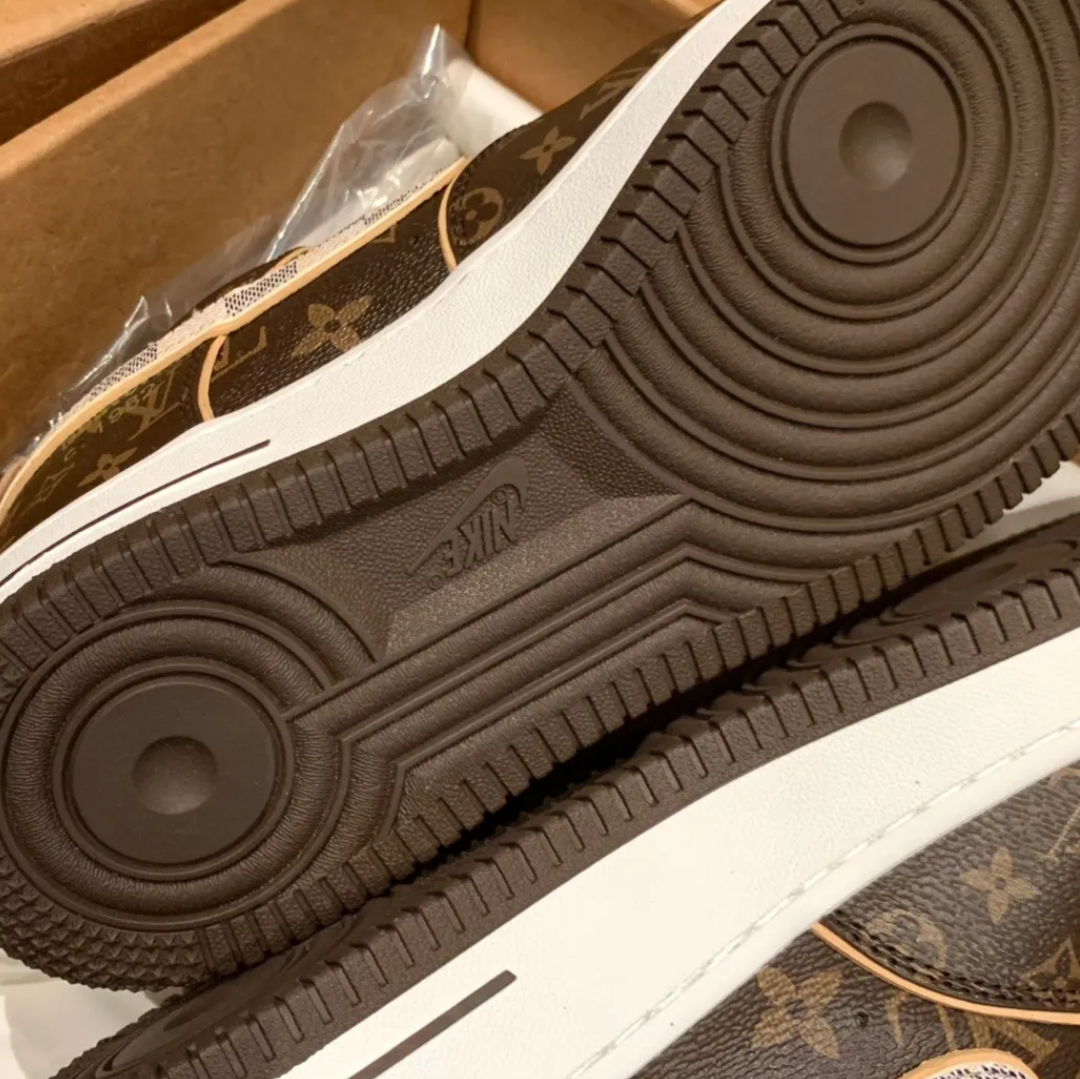 LV x Air Force 1 Low Brown Shoes Sneakers