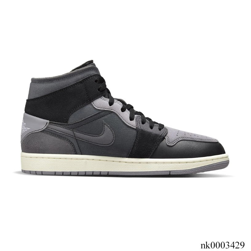 Air Jordan 1 Mid Craft Inside Out Black Shoes Sneakers