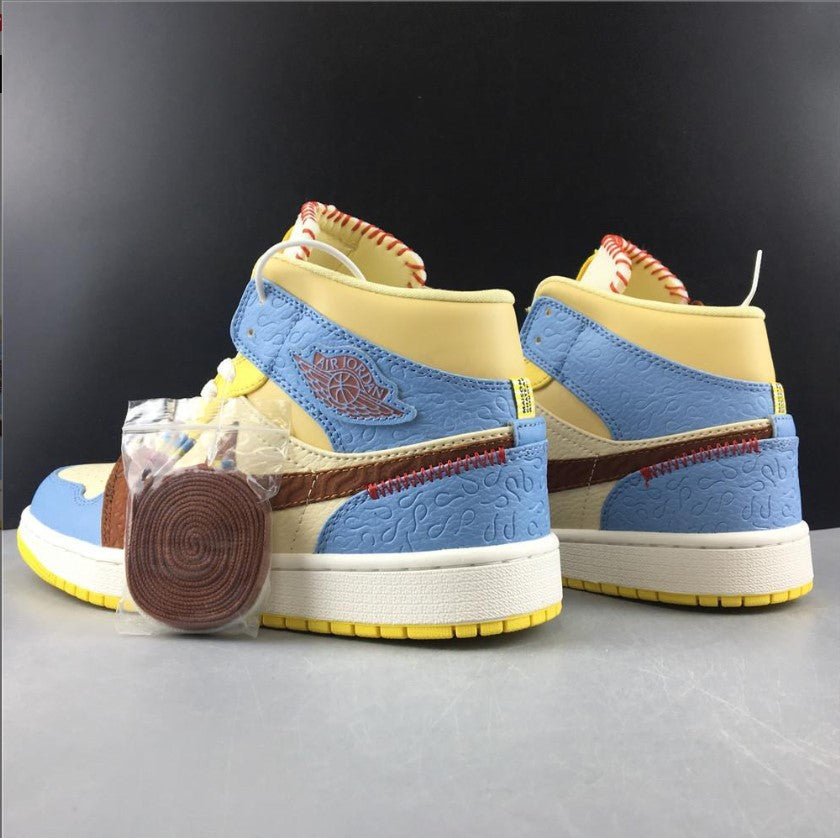 Air Jordan 1 Mid SE Fearless Maison Chateau Rouge Shoes Sneakers