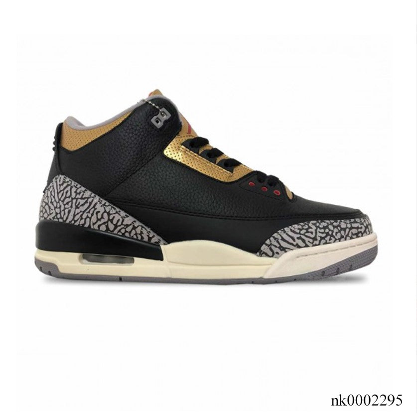 Air Jordan 3 Black Gold Shoes Sneakers
