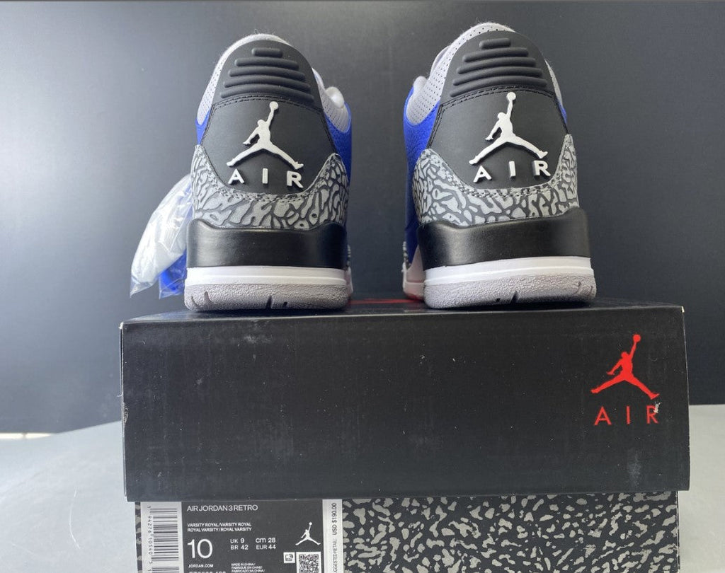 Air Jordan  Jordan 3 Retro Varsity Royal Cement Shoes Sneakers