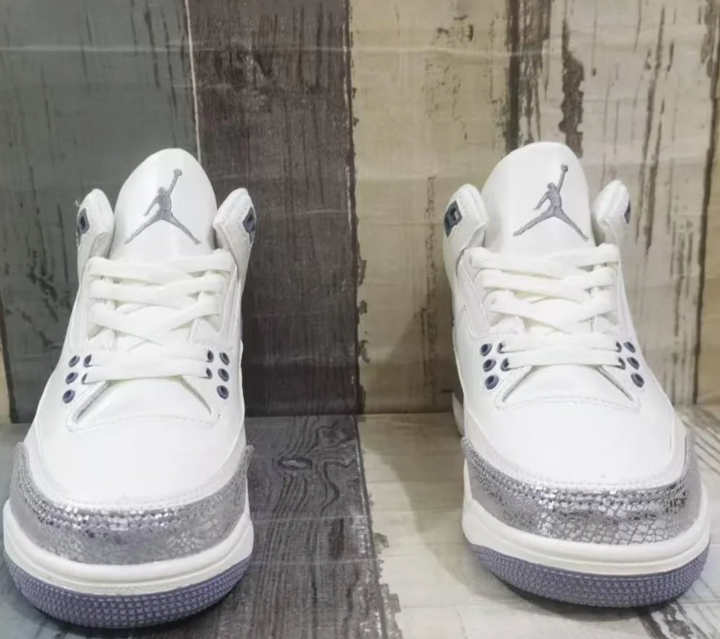 Air Jordan 3 SailMetallic Silver Shoes Sneakers