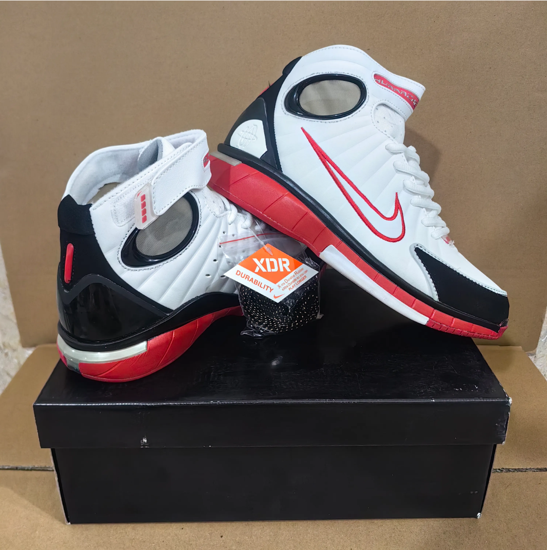 Air Zoom Huarache 2K4 White Varsity Red Shoes Sneakers