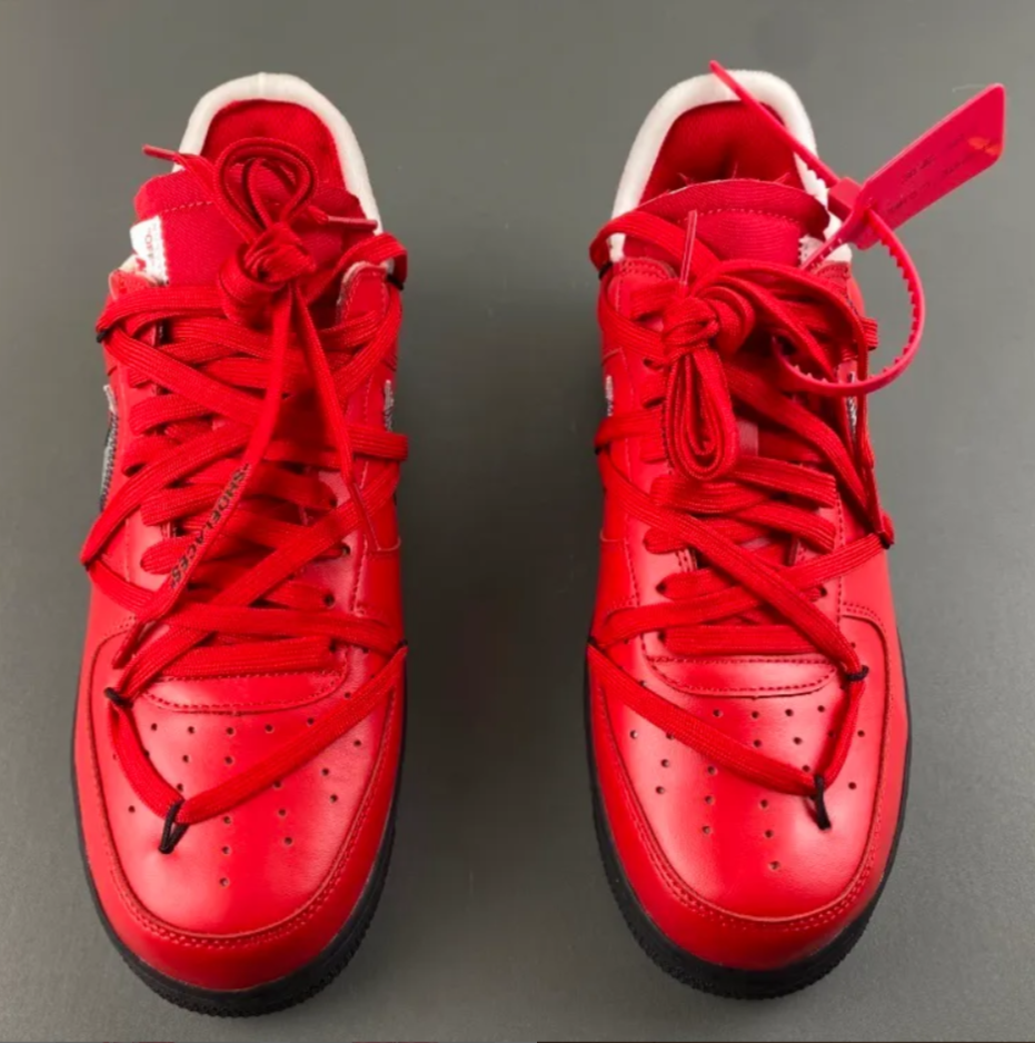 OW x Air Force 1 Low Crimson Sample Shoes Sneaker