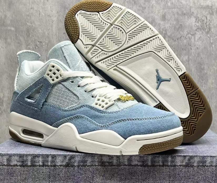 Air Jordan 4 Denim Worn Blue Shoes Sneakers