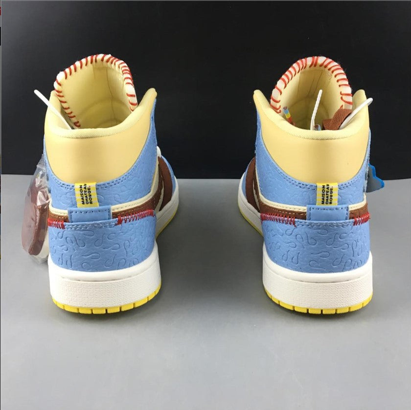 Air Jordan 1 Mid SE Fearless Maison Chateau Rouge Shoes Sneakers