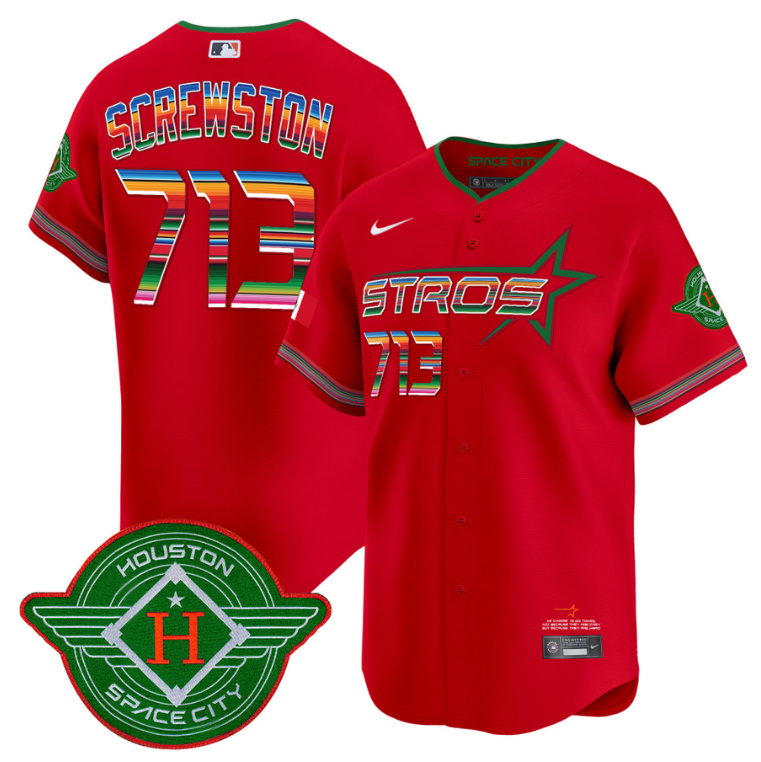 Screwston Jersey #713 Astros 2025 City Connect Mexico Vapor Premier Limited Stitched Red