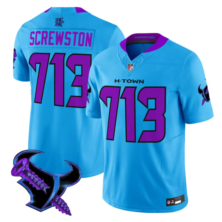 Screwston Jersey #713 DJ Screw 2025 Vapor Limited All Stitched