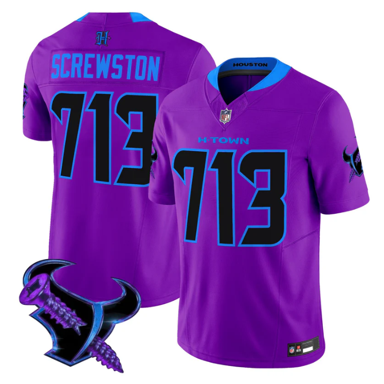 Screwston Jersey #713 DJ Screw 2025 Vapor Limited All Stitched