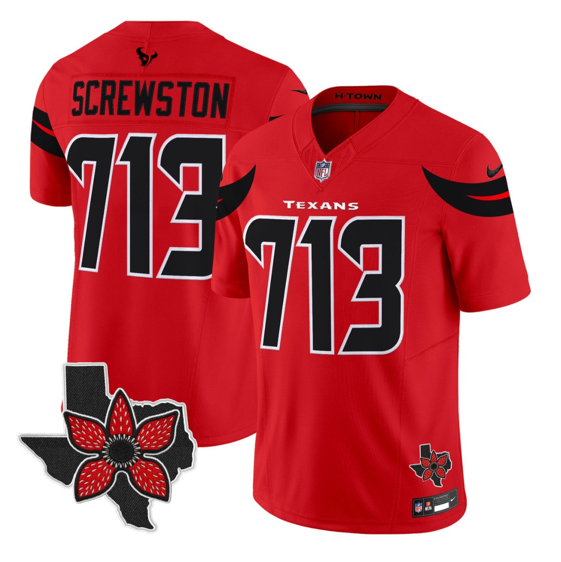 Screwston Jersey #713 Stranger Things Edition Vapor Limited Stitched
