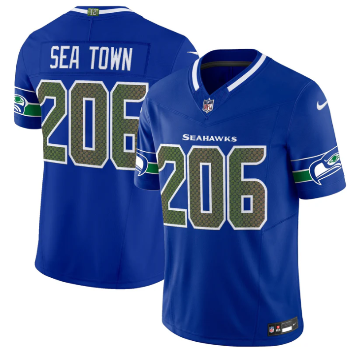 Sea Town Jersey #206 Seahawks 2025 Rivalries Vapor Limited Stitched