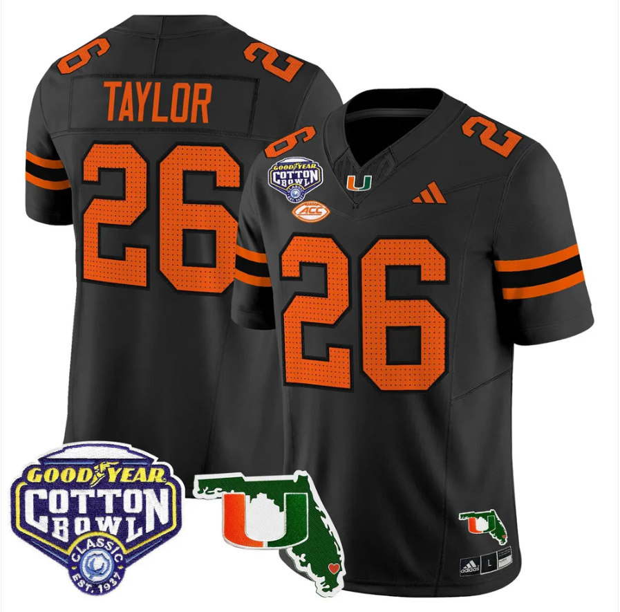 Sean Taylor Jersey #26 Miami Hurricanes 2025 Cotton Bowl Florida Stitched