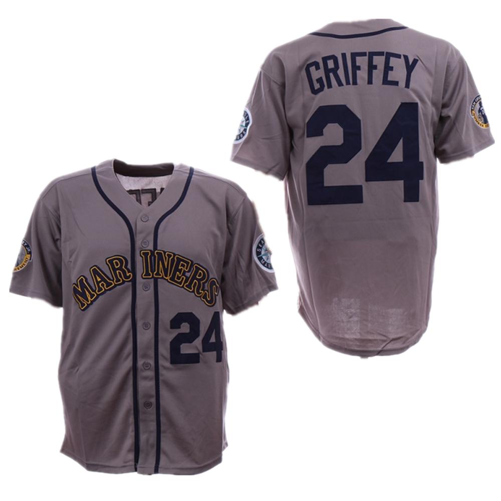 Seattle Mariners Ken Griffey Jr. Gray Throwback Jersey