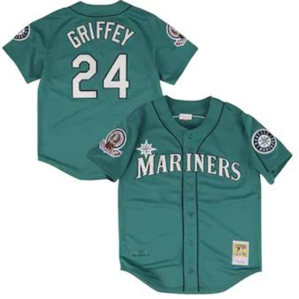 Seattle Mariners Ken Griffey Jr. Green Throwback Jersey
