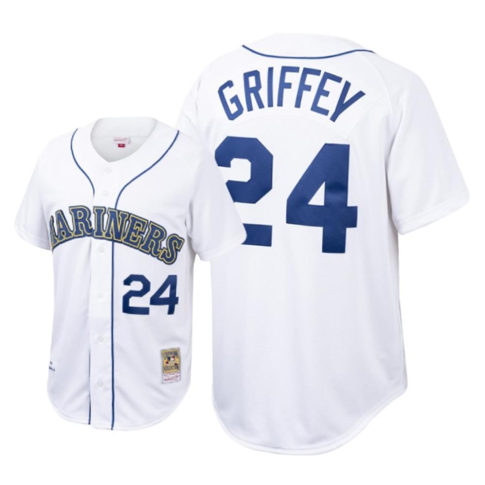 Seattle Mariners Ken Griffey Jr. White 1989 Throwback Jersey