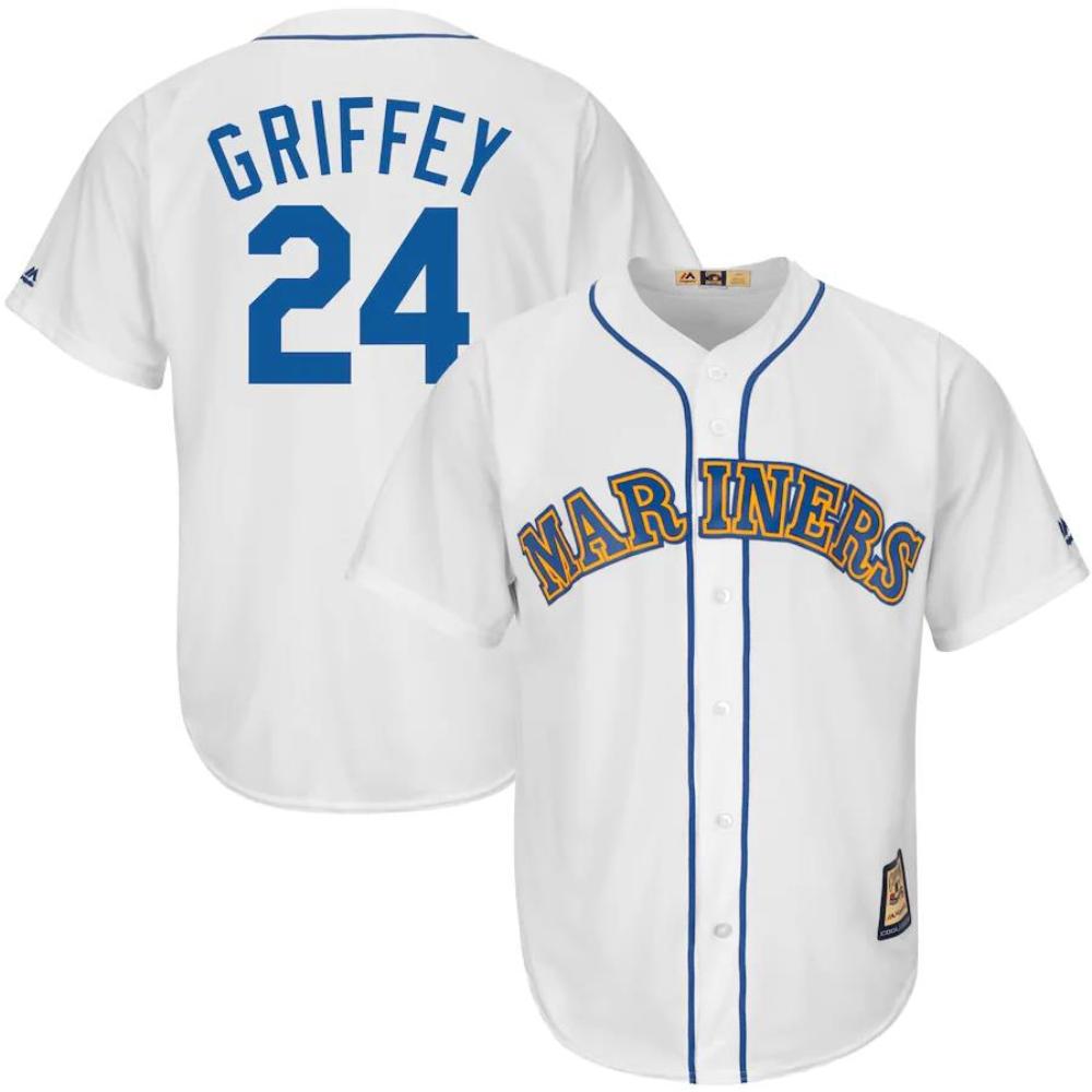 Seattle Mariners Ken Griffey Jr. White Throwback Jersey