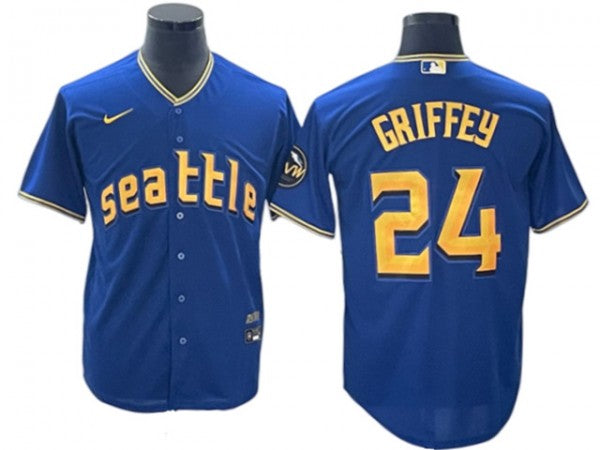 Seattle Mariners #24 Ken Griffey Royal City Connect Limited Jersey