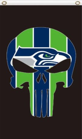 Seattle Seahawks Black Flag 3X5 Ft Polyester Banner USA 90x150cm