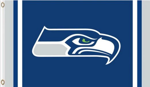 Seattle Seahawks Logo Stripe Flag 3X5 Ft Polyester Banner USA 90x150cm