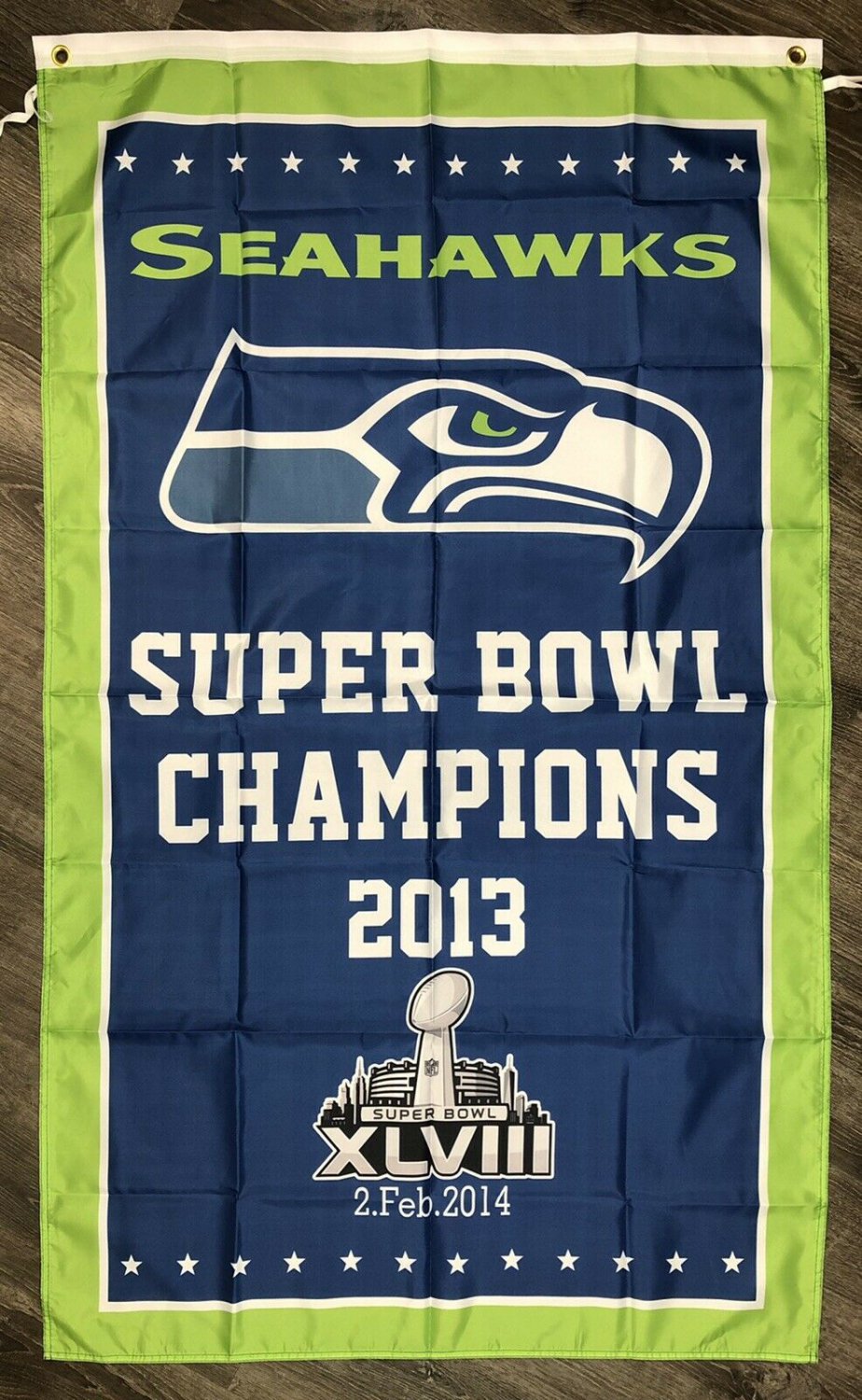 Seattle Seahawks Super Bowl Championship Flag Vertical 3x5 ft Sports Banner Man-Cave